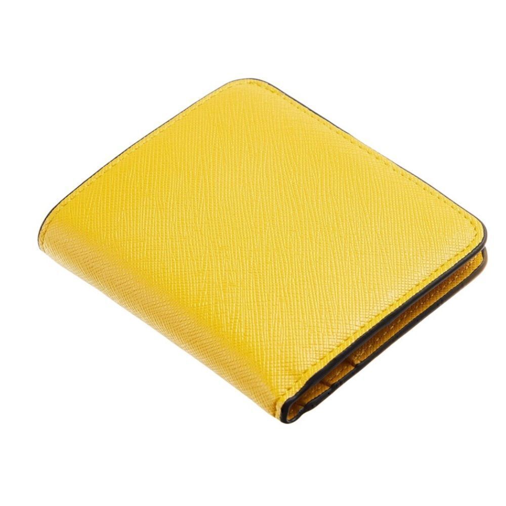 Yellow Leather Compact Wallet   - Picture 4 of 5